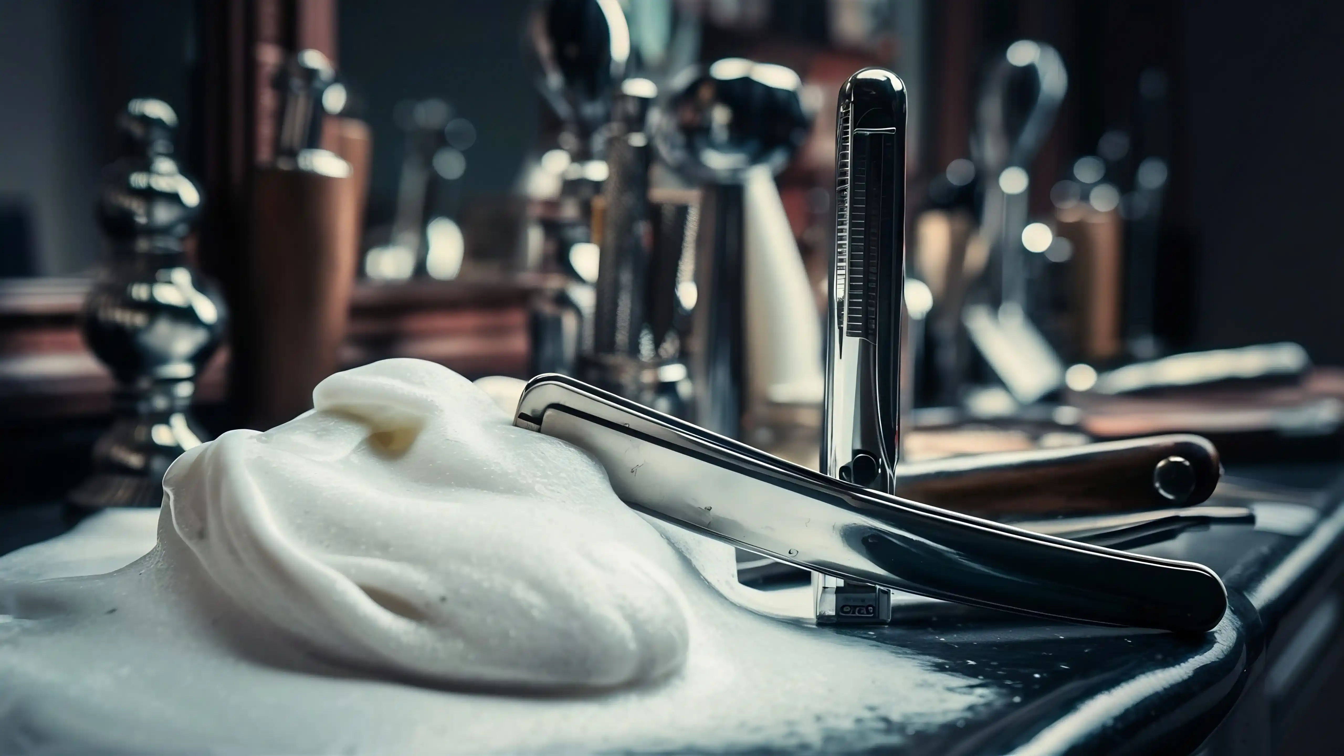 Barbershop interior view